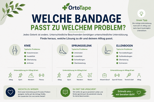 Welche Bandage passt zu welchem Problem?