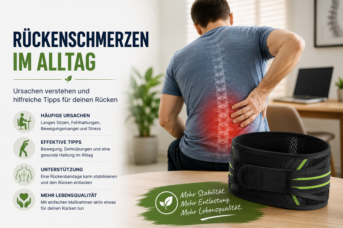 Rückenschmerzen im Alltag – Ursachen und hilfreiche Tipps wie du deinen Rücken unterstützen kannst