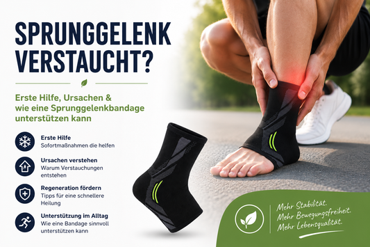 Sprunggelenk verstaucht? Ursachen, Erste Hilfe und hilfreiche Tipps