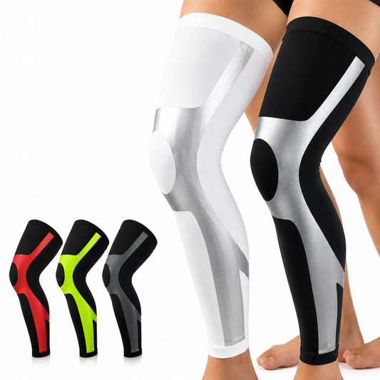 Unisex Kompressions-Beinlinge – Sport-Leggings für Laufen, Radfahren, Fußball, Basketball – Knie- und Schienbeinschutz (1 Paar)