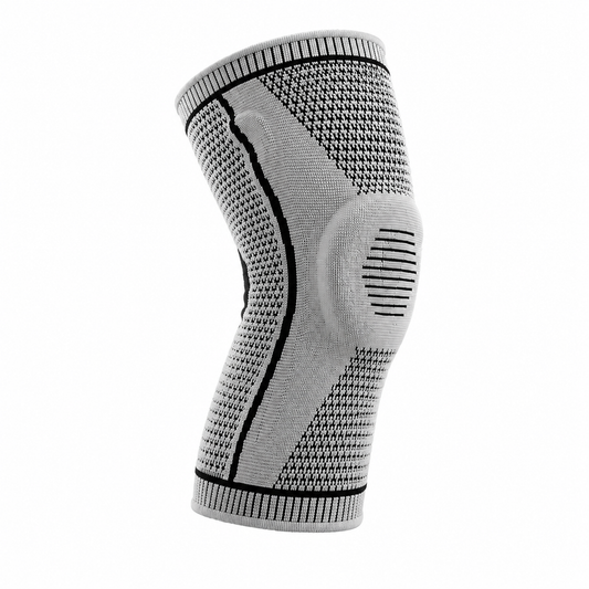 Sport-Kniebandage mit Silikon-Polsterung und Patella-Stabilisierung